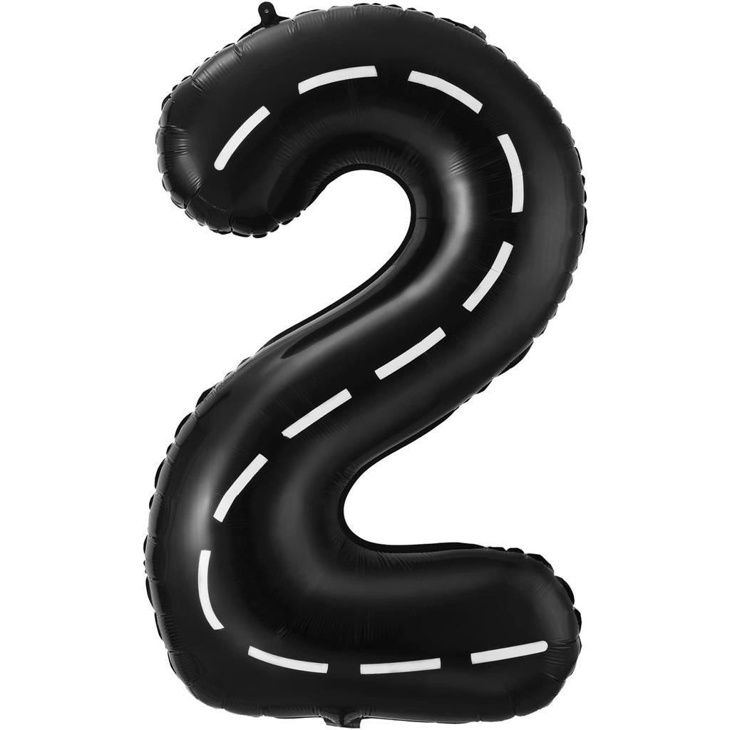 40 Inch Race Car Black Number 0-9 Birthday Party Balloons Boys 0th Birthday Party Race Car Theme Party Decorations Supplies