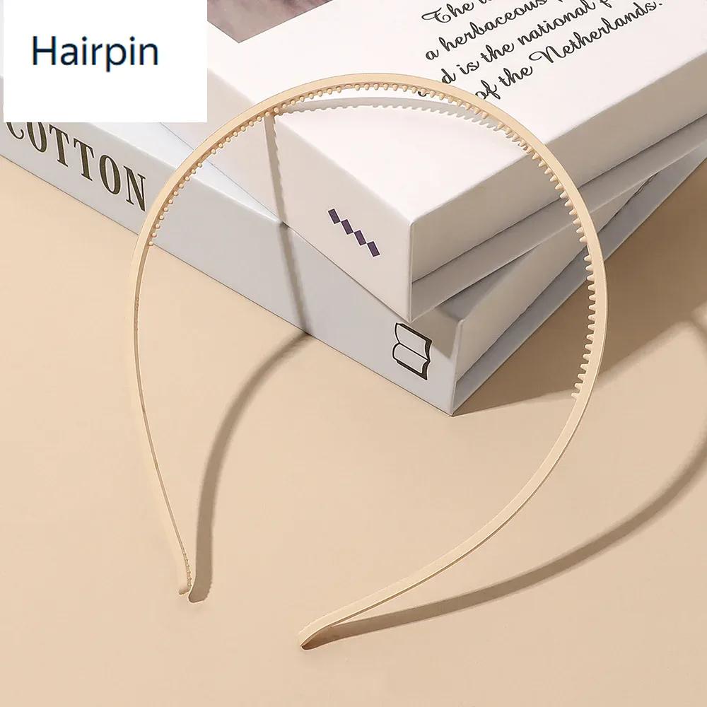 Colorful Matte Plastic Headband Korean Style Anti Slip Teeth Hair Clasp for Women Face Wash Press Hair Comfortable