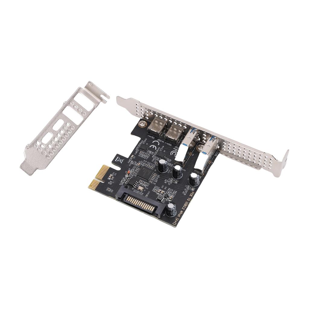 PCIe USB 3.2 Gen 1 Card 5Gbps Bandwidth 2 Type C and 2 Type A Ports PCI Express To USB Expansion Card for Desktop PC