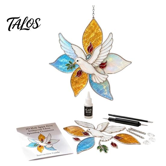 Relaxing Handcraft Gifts Christian Suncatcher DIY Kit, Stained Glass Style Religious Sun Catcher, Gift for Baptism Iridescent Hanging Ornament Window