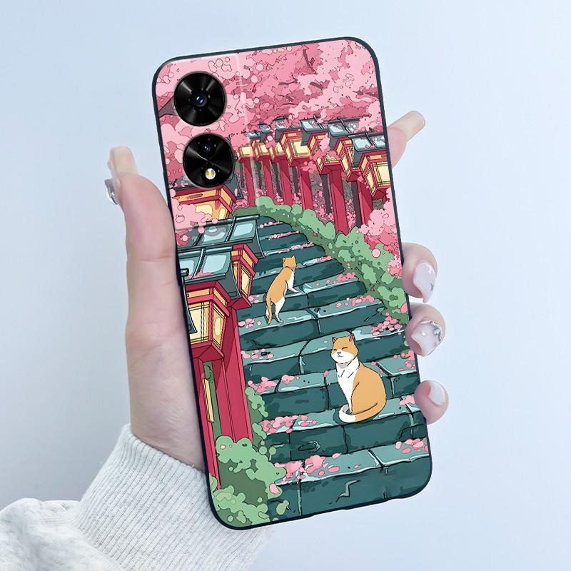 Süße Hülle für TCL 505 (T509K) (T5094) Fundas Capa Druckschale Schutzhülle Weiches Silikon Cartoon Handyhülle Coque
