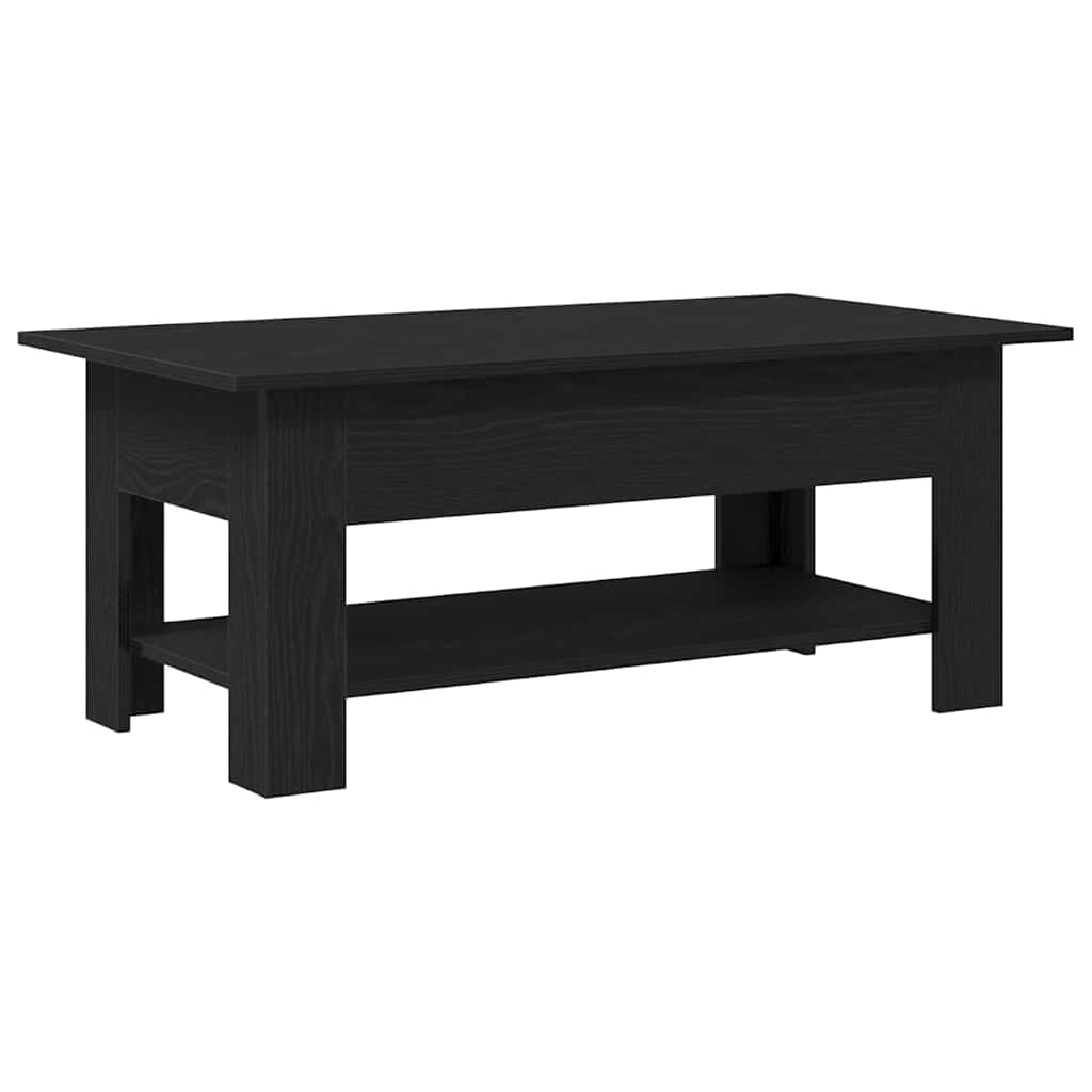Coffee Table Black Oak Look 102 X 55 X 42 Cm Engineered Wood