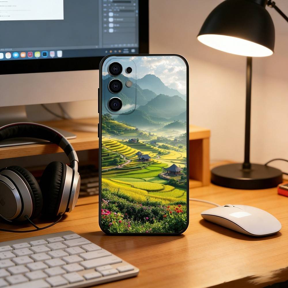 Beautiful natural scenery Phone Case Black Silicone Soft For Samsung S25,S24,S21,S22,S23,S30,Ultra,S20,Plus,Fe,Lite Samsung S20ULTRA5G