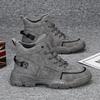 2025 Spring Men's High Top Martin Boots: Trendy British & Korean Fashion Work Shoes