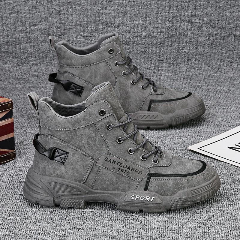 Pánské jarní boty Martin s vysokým svrškem 2025: Trendy britské a korejské pracovní boty