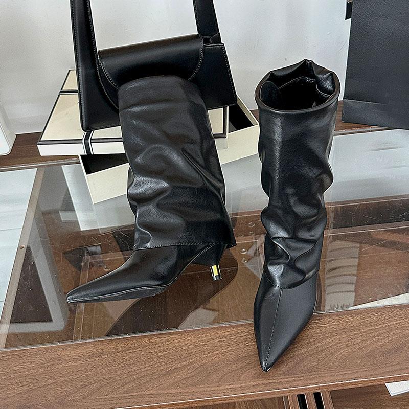 

Мода Мода Обувь слипоны Женские Ботильоны Вестерны На низком каблуке Обувь Женская Остроносая Женские Короткие Современные Ботинки Обувь 35 чёрный