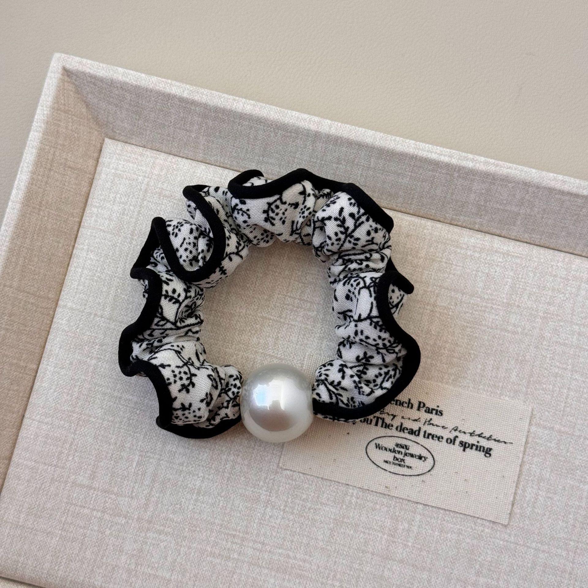 

1 шт. новое цветочное кольцо для волос в виде толстой кишки, простое с жемчугом и кружевом, головная веревка, головной цветок, веревка для волос для девочки, новые аксессуары для волос