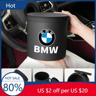 Ny Bil Skinn Oppbevaringspose Søppelbøtte Organisering Tilbehør for BMW M Performance M3 M5 M6 F01 F20 F10 F13 X5 F11 G20 X3 X1