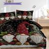 Dwarf Pattern Bedding Quilt Set Quilt Cover Pillowcase Home Decoration Birthday Gift (1 * duvet cover + 2 * pillowcase, without core)