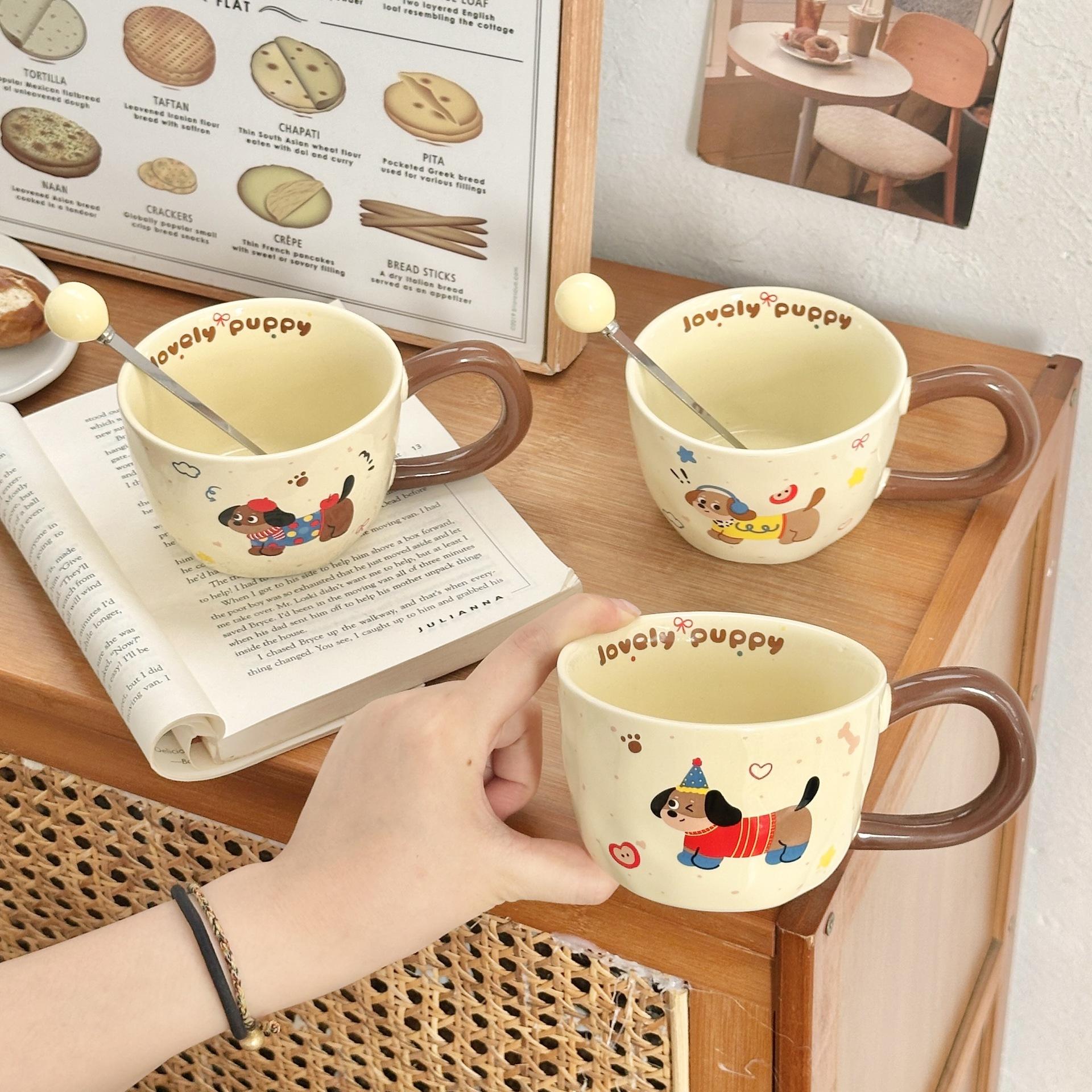 Yiran Toy 1 Cute Dachshund Dog Mug Office Home Breakfast Cup Couple Gift Creative High Value Ceramic Water Cup