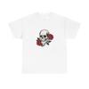 Unisex Adult T Shirt Punk Skull Rose Tattoo Graphic