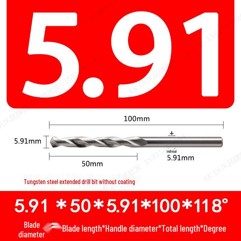 Straight Shank Solid Carbide Drill Bit Set (5.91–5.99mm)