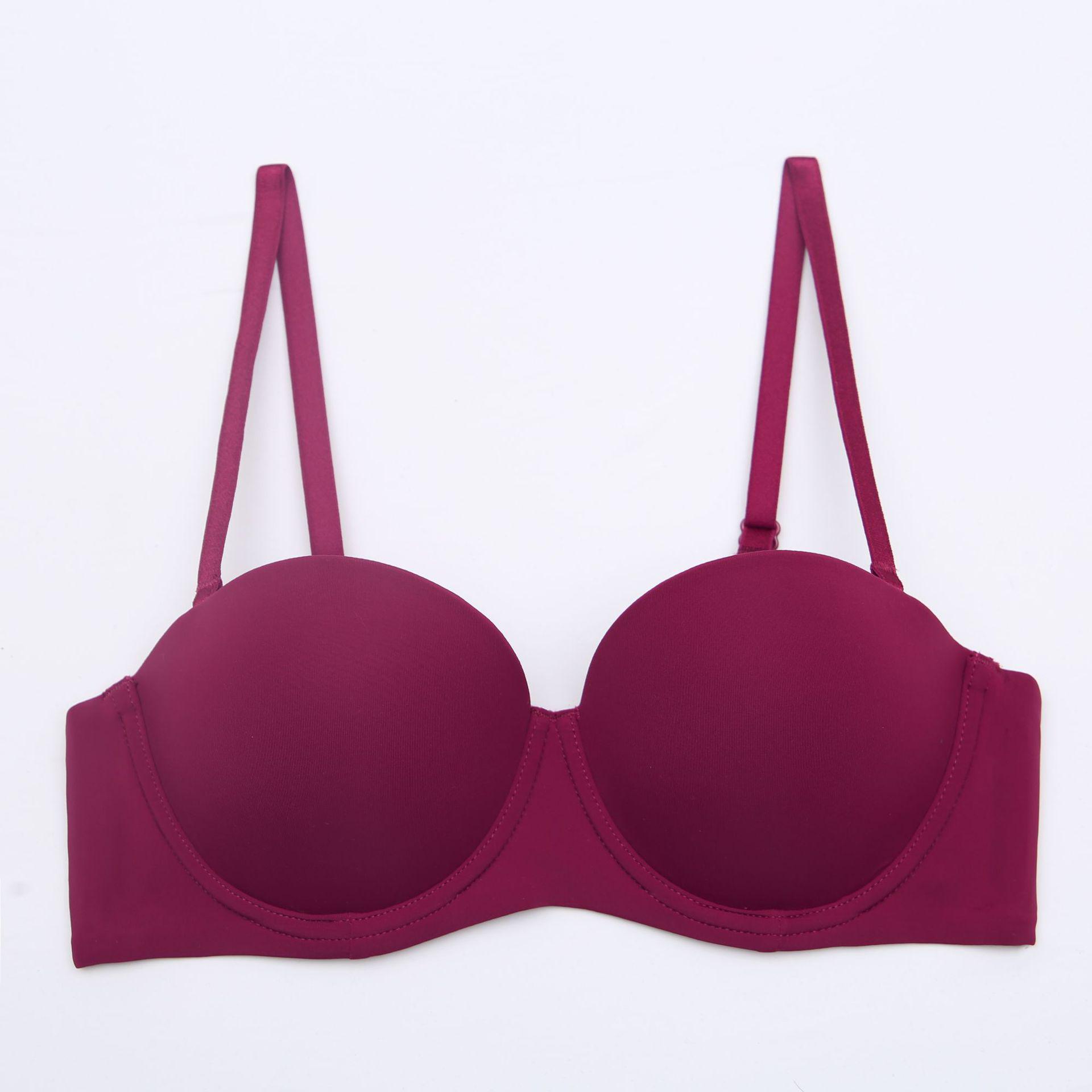 

Бюстгальтер половинной чашки против провисания для маленькой груди с мягкой косточкой 70B вино красного