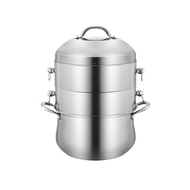 SuLe 26CM 3-Tier 304 Stainless Steel Steamer Pot