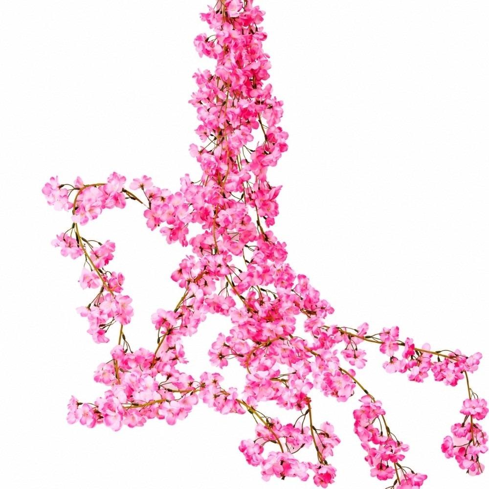 Silk Material Sakura Blossom Garland 1.8m Artificial Flower Garland Wedding Decoration