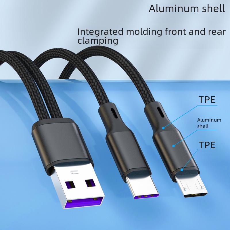 Cablu de încărcare super rapidă cu dublă putere 5A cu porturi duble de tip C