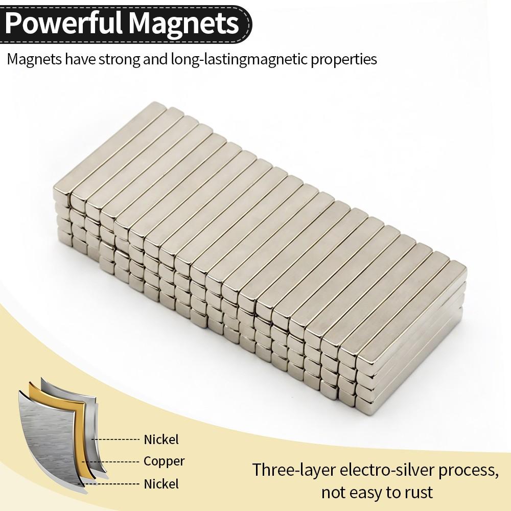 40x5x5mm Super Strong Neodymium Magnet N35 NdfeB Permanent Magnetic Imanes Block Powerful Magnets Refrigerator