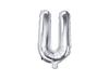Balon Foliowy Litera "U" Srebrny 35 Cm
