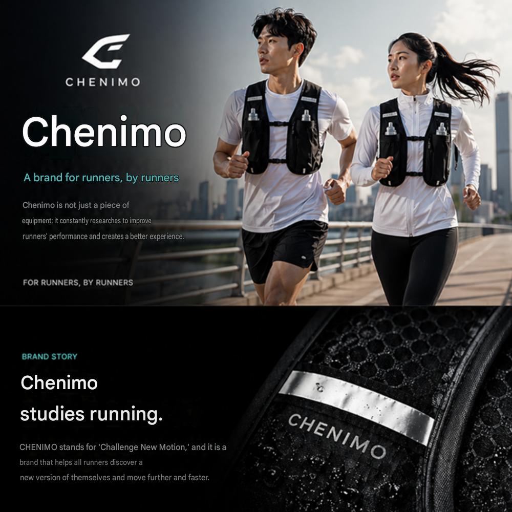 Chenimo Ultralight Static Running Vest Trail Running Backpack Water Bottle Phone Storage