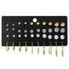 Women Pearl Stud Earrings Set Geometric Crystal Small Earrings 20-30 Pairs Fashion Jewelry