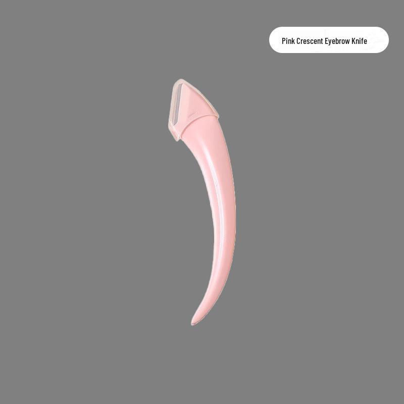 Portable Crescent Eyebrow Shaver Set - Anti-Scratch Beauty Scissors & Trimmer for Beginners
