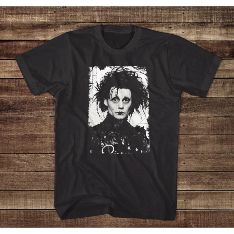 

Movie Graphic Men T-Shirt Vintage Tim Burton Shirt Johnny Depp Tshirt Retro 90s Clothing Tee Unseix Oversize Top - Men s Summ... S разноцветный