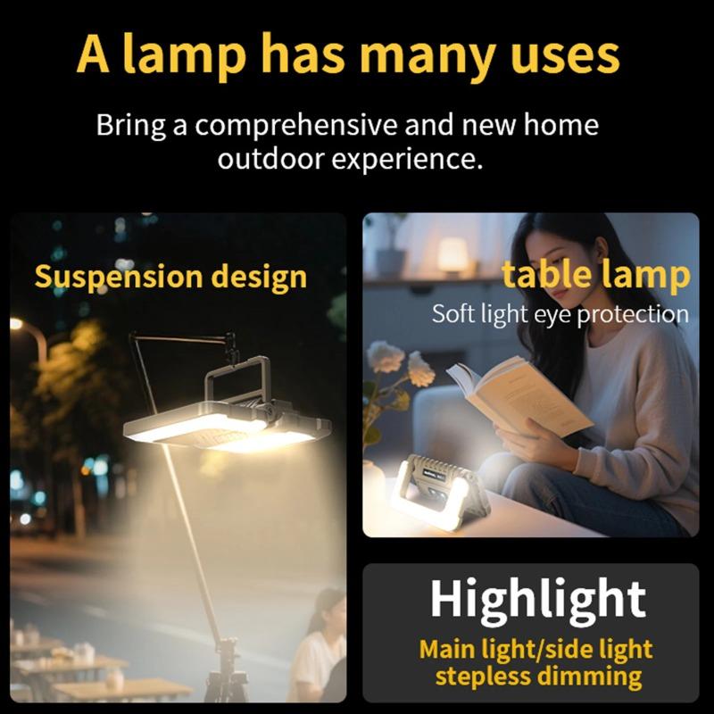 Camping Tent Light 1000 Lumens Portable Outdoor Emergency Light Hanging Night Lamp for Outdoor Garage Camping Job Site Lighting