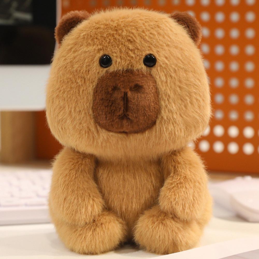 Animal Plush Capybara Doll Elephant Black Cat Plush Doll  Festival Party Decor