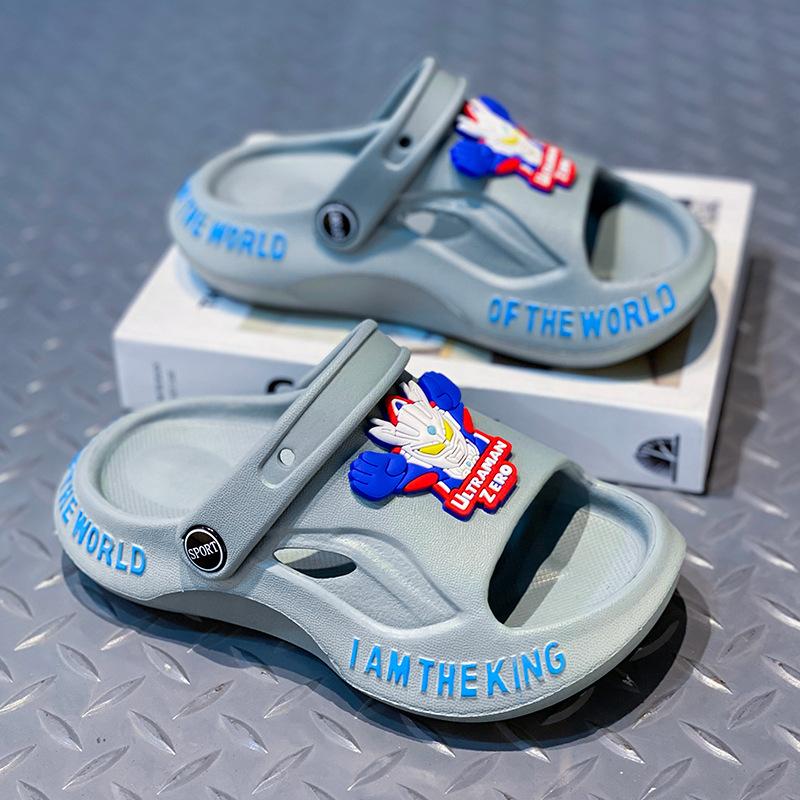 Ultraman Children's Slippers Summer Baby At Home Stepping On Shit Feeling Dual-purpose Sandals Bathroom Bath Non-slip Wear-resistant Sandals