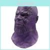 Prémiová kvalita Avengers 4 Endgame Thanos Vylepšení Cosplay Maska Latexová Celotvářová Helma Pro Nadšence