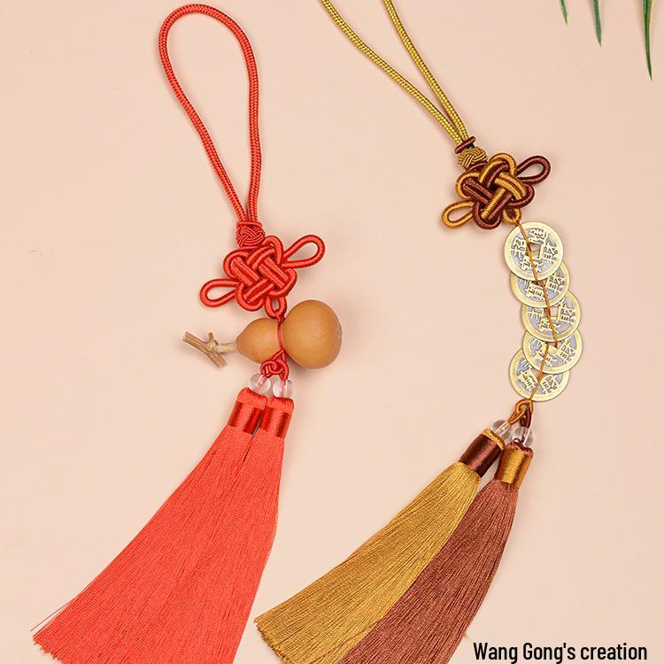 Handwoven Red Chinese Knot Tassel DIY Kit - Small Pendant