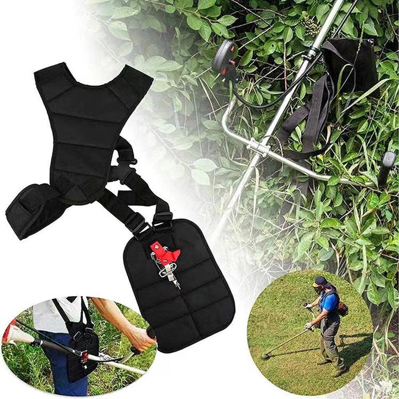 Brush Cutter Strap Trimmer Shoulder Strap Lawn Mower Harness Strap Labor Saving W Shape Double Shoulder Nylon Harness Strap