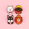 Cute Dog Enamel Pin Funny Puppy Metal Brooch for Women Dog