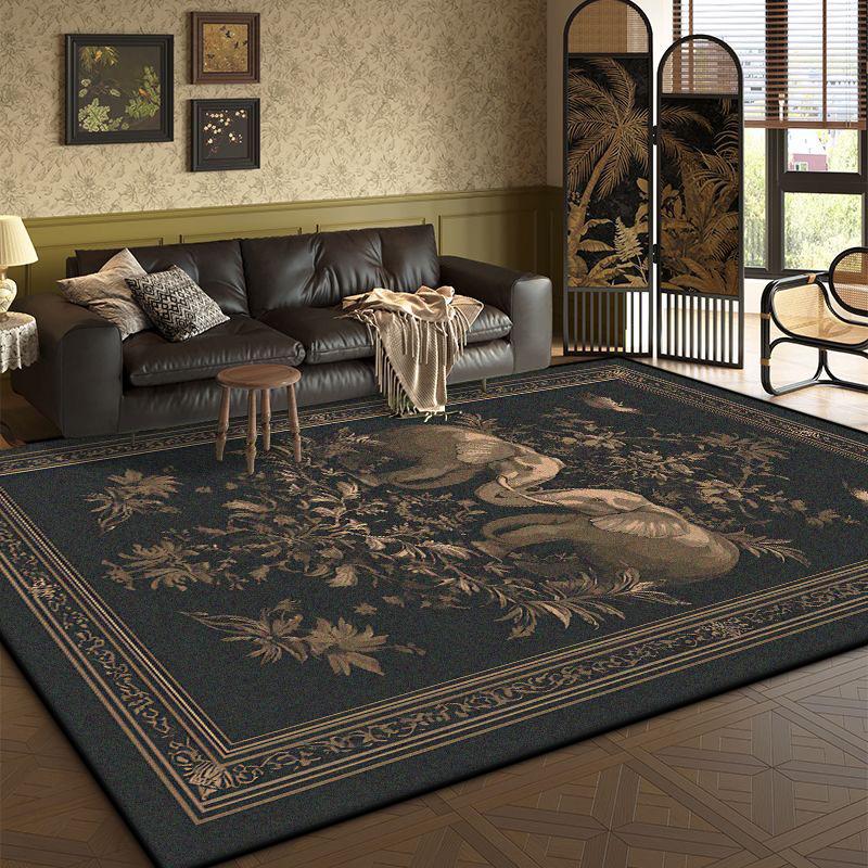 Bohemian Retro Style Living Room Carpet Animal Luxury American Fluffy Tea Table Rug Bedroom Bed End Anti-slip Large Area Mat