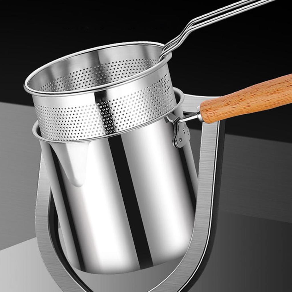 Deep Frying Pot Kitchen Fryer With Strainer Stainless Steel Tempura Fryer Pan Fry Pot Chicken Fried Chicken Cooking Tools