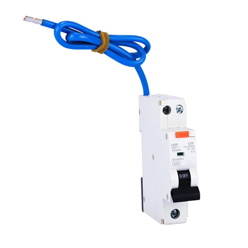 Sturdy Plastic 32Amp RCBO Safety Switches Accessory Convenient for Earth Leakage 1P+N 30mA 6kA B32 Curved B Use
