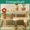 Diy Handmade Knitted Flower Potted Plant Floral Art Decoration