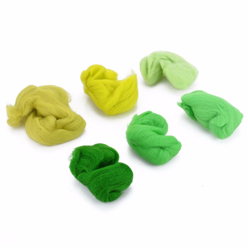 New 60g MERINO Woodland Green Shades Dyed Wool Tops Roving For Needle Felting