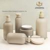 Cosmetic Packaging Set: Plush HDPE Lotion Bottle, Cream Jar, Serum Bottle, Skincare Bottles Available