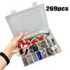 Fishing Accessories Kit (187/269pcs): Tackle Box, Fish Hooks, Bait Parts & Sinkers Included – Ideal for Outdoor Fishing