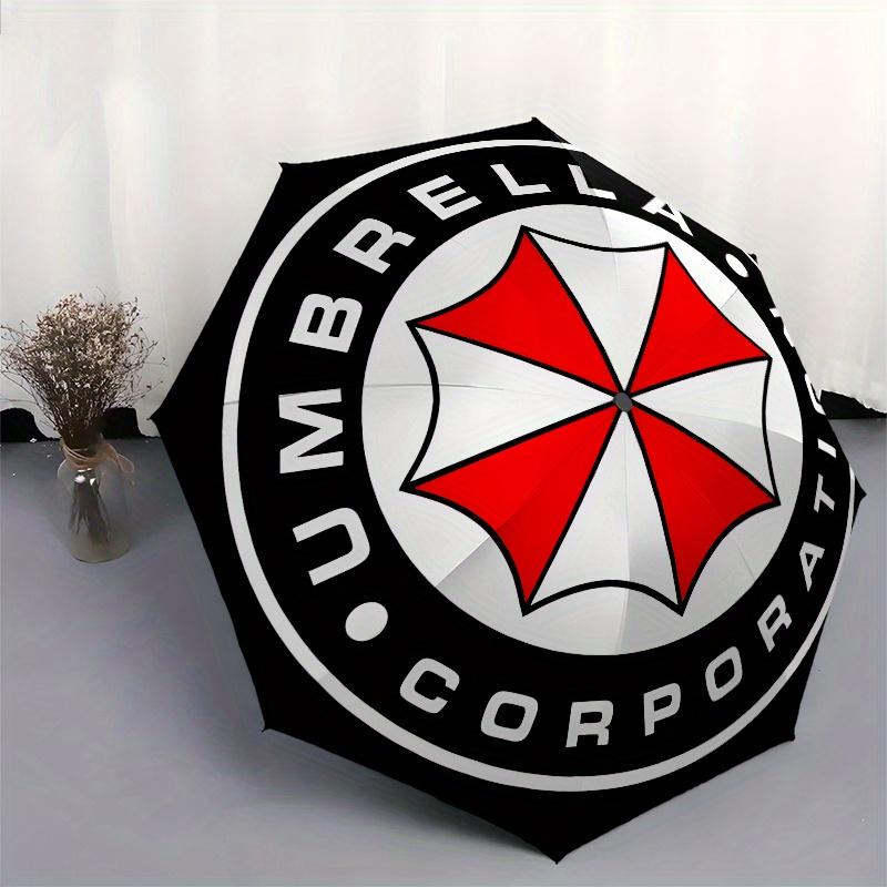 Logo Umbrella Corporation Merchandise Resident Evil Ombrello, Ombrello Compatto Portatile a 3 Pieghe per Uomo e Donna, S149