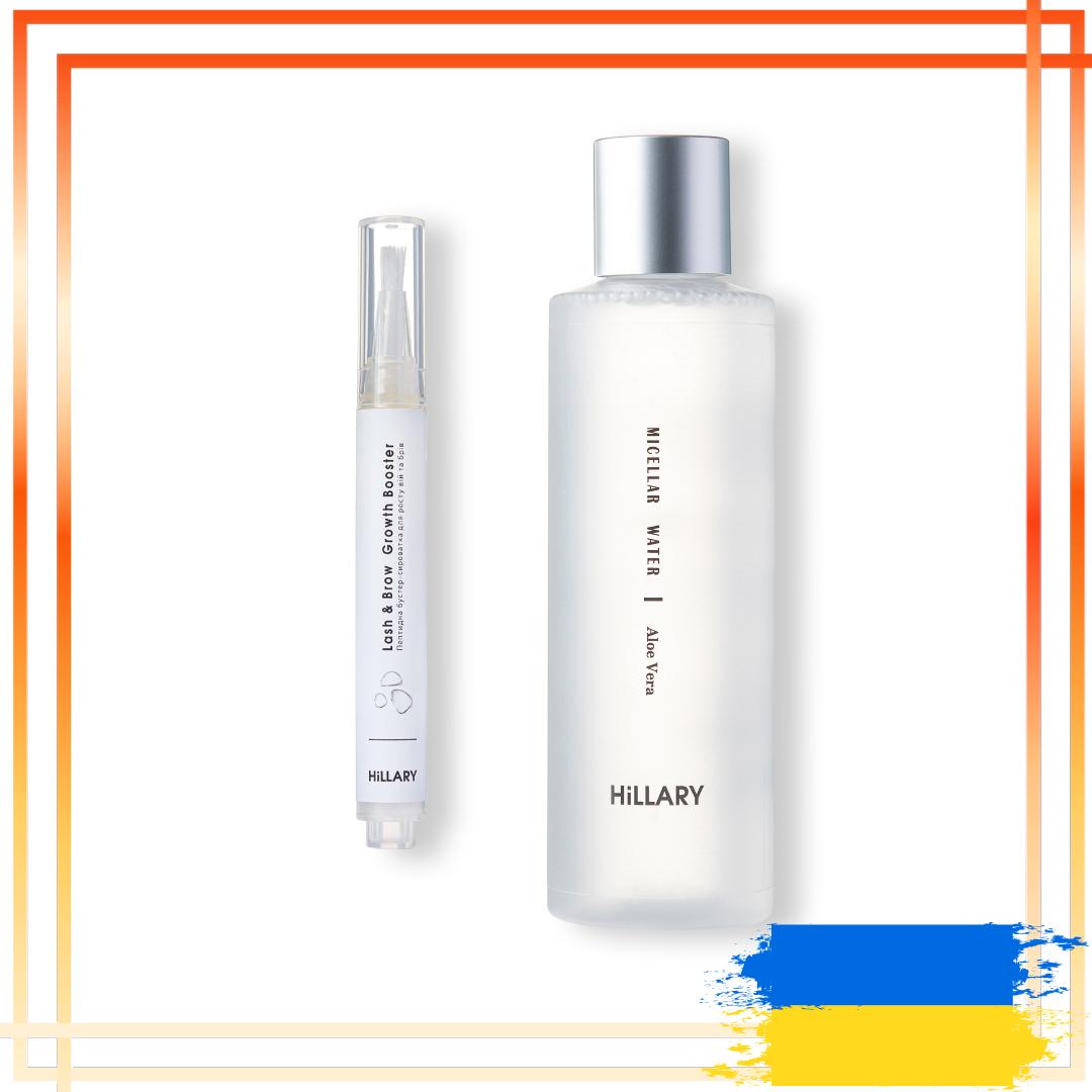 

Піптидна бустер-сироватка для росту вій та брів Hillary Lash&Brow Growth Booster + Міцелярна вода Hillary MICELLAR WATER Aloe Vera