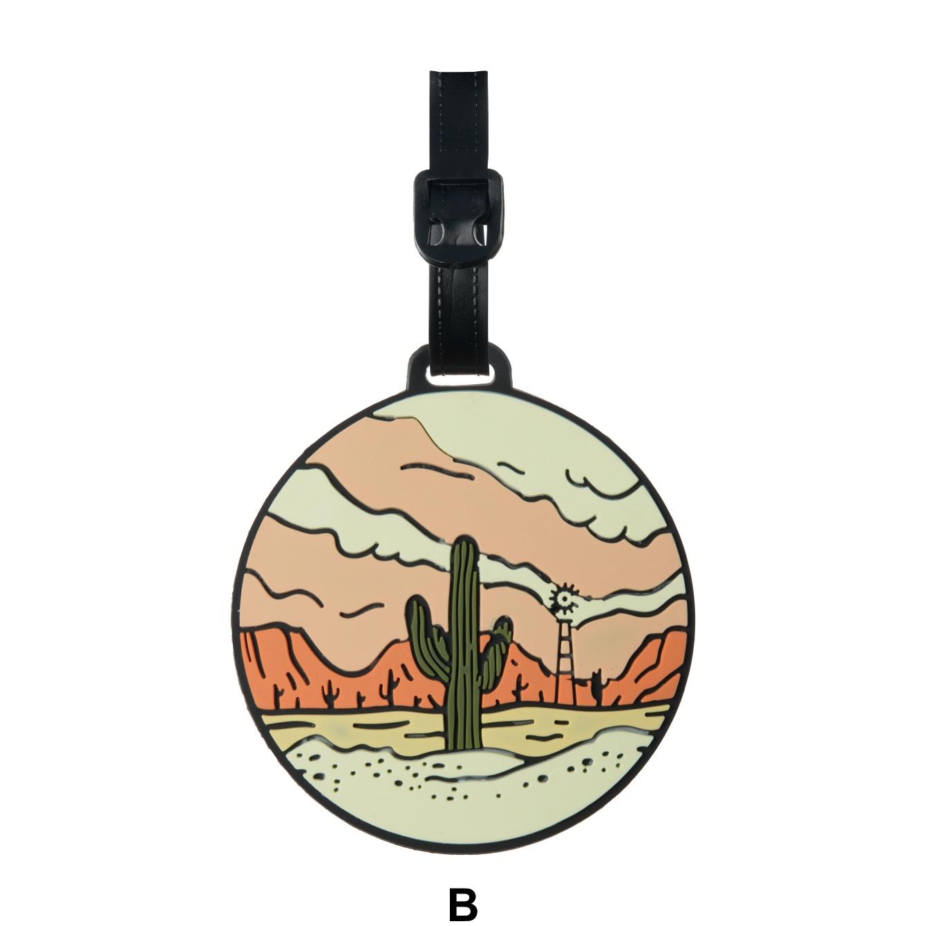 

Starry Sky Landscape Luggage Tag Pendant Anti-Loss ID Tag Privacy Protection Travel Suitcase Name Tag for Business Airport