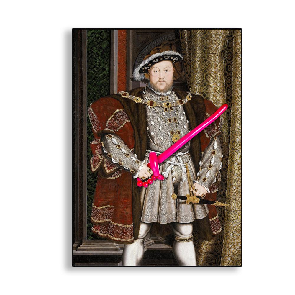 Vintage Funny Altered Art Poster Famous Portrait Prints Medieval Ltalian Oil Painting Canvas Painting Wall Art Living Room Decor