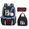 Trend Stranger Things Children'S Backpack Combination Three-Piece Male And Female Versatile Student School Bag