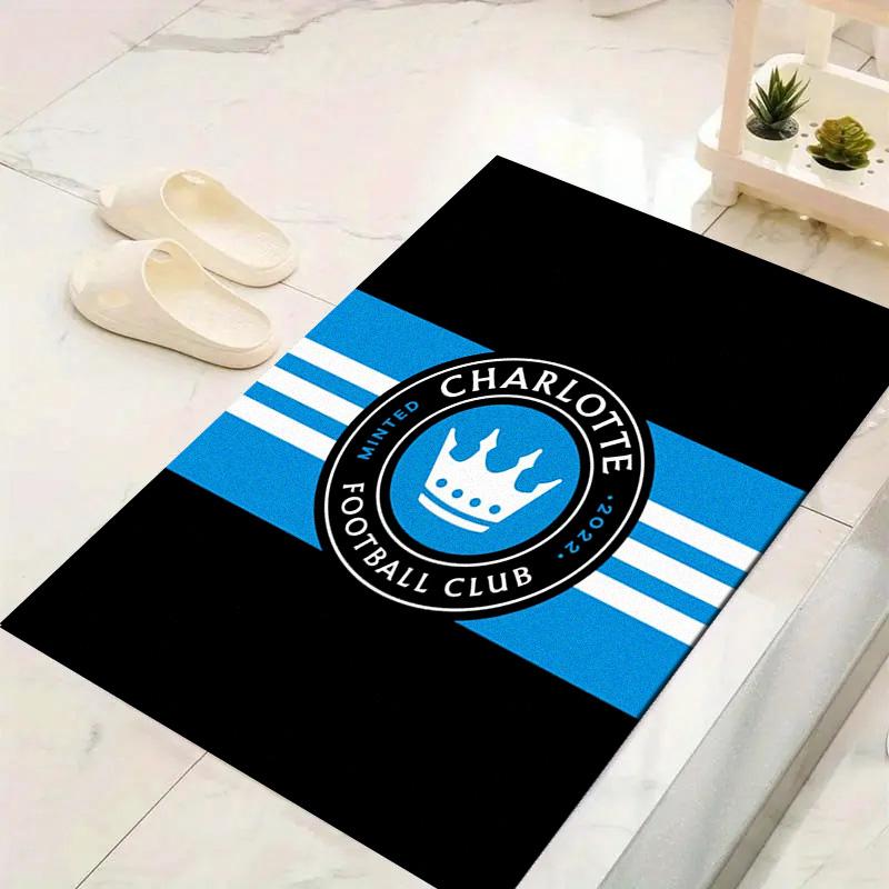 Charlotte FC Teppich für Wohnzimmer Schlafzimmer Zuhause Sofadekoration, Kinderspiel Rutschfeste Bodenmatte
