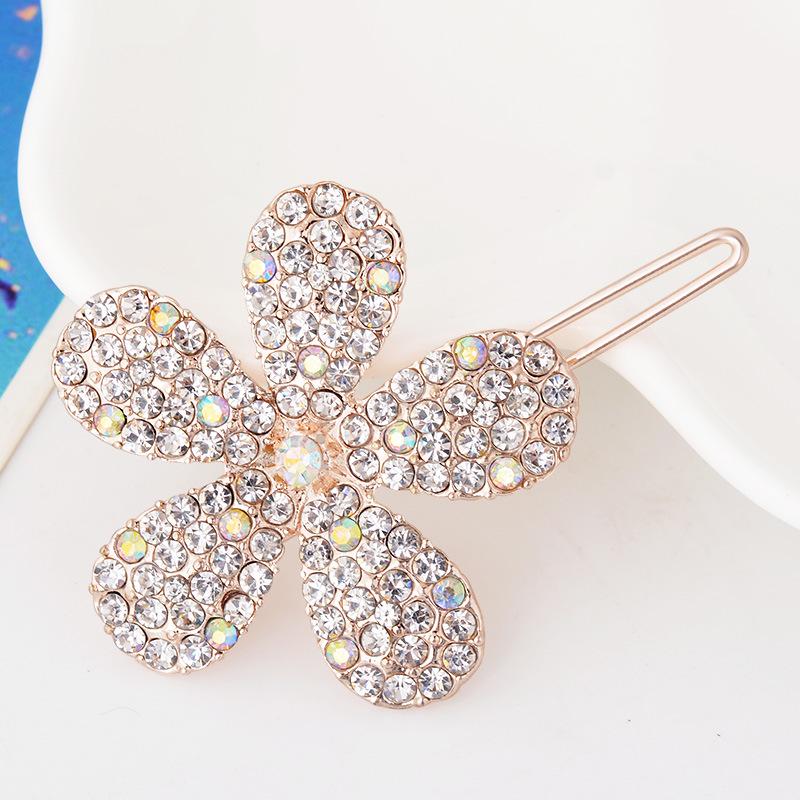 Yisiya Koreanische Legierung Diamant Blume Seitenclip Haarnadel für Mädchen