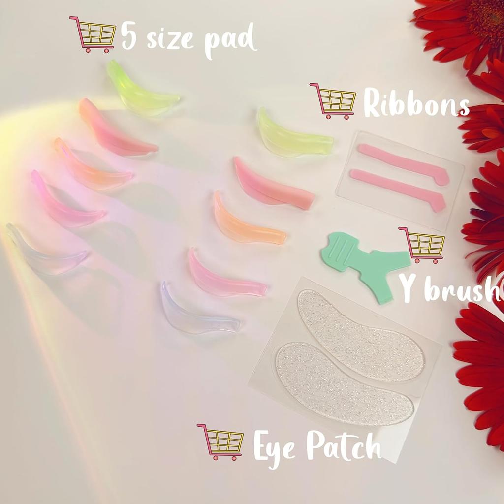 Lash Lift Silicone Shields Eyelash Lifting Pad No Glue Eyelid Katya Vinog Lami Lamination Roller L Curl Perm Rod- Lash Lift Tint Ribbon Compensator Y