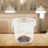 10pcs Plastic Storage Buckets Moisture Proof Round Containers Kitchen Canisters Lightweight Food Grade PP Jars Seal Lids