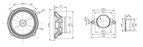 Pioneer TS-C1736S 17cm Custom Fit Separate 2-Way High-Resolution Audio Compatible Carrozzeria Speakers